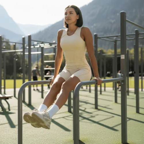 6 Super Colors SculptLite Short Jumpsuit – Seam-Contoured Fit, Luxe Feel, Open-Back Elegance