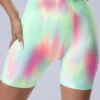 Aurora Rainbow High-Waist Seamless Biker Shorts Elvaio – 4 bold Prints of Color & Confidence