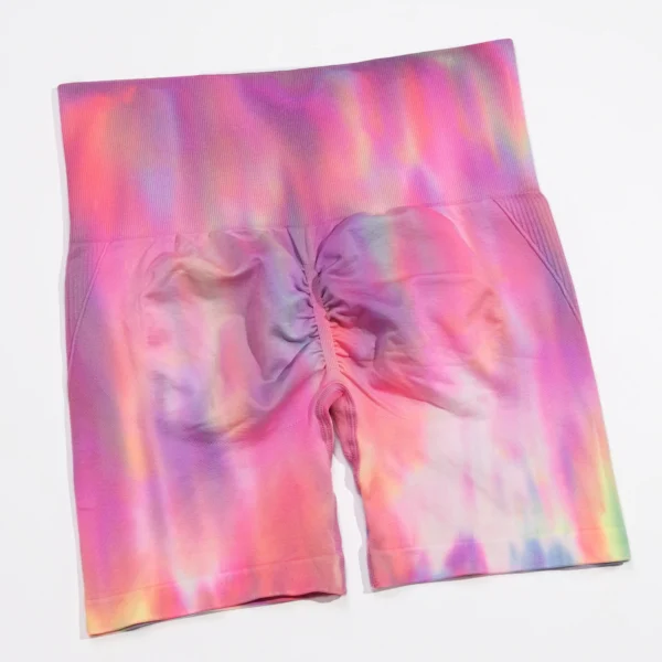 Aurora Rainbow High-Waist Seamless Biker Shorts Elvaio – 4 bold Prints of Color & Confidence