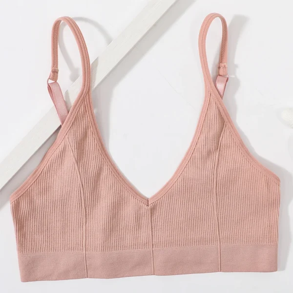 V-Neck Comfort Bralette – Soft Straps, Effortless Fit