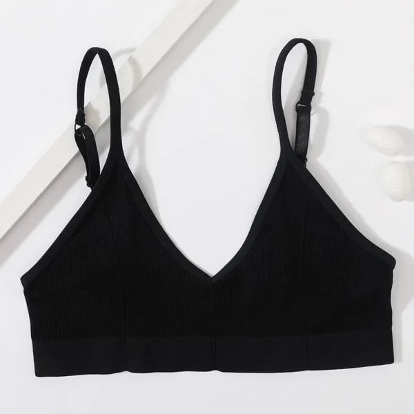 V-Neck Comfort Bralette – Soft Straps, Effortless Fit