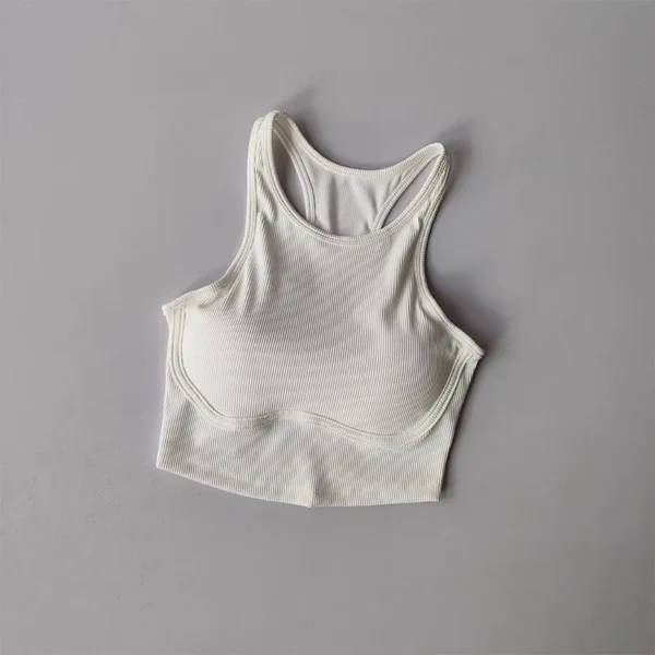 SculptFit Sports Bra – Elegant Back Cut, Built-In Cups, 4 Stunning Colors