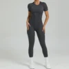ContourFlow Full-Length Jumpsuit – Sculpting Fit, Open Back, Seamless Elegance