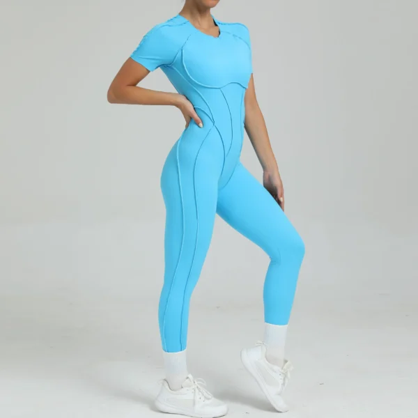 ContourFlow Full-Length Jumpsuit – Sculpting Fit, Open Back, Seamless Elegance