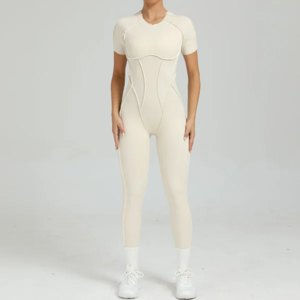 ContourFlow Full-Length Jumpsuit – Sculpting Fit, Open Back, Seamless Elegance