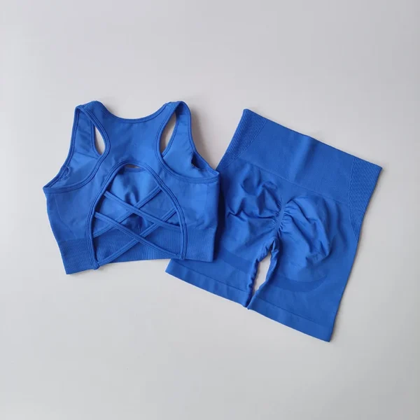 Women’s Seamless Workout Set – Top & Biker Shorts Elvaio