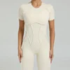 ContourFlow Full-Length Jumpsuit – Sculpting Fit, Open Back, Seamless Elegance