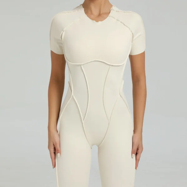 ContourFlow Full-Length Jumpsuit – Sculpting Fit, Open Back, Seamless Elegance