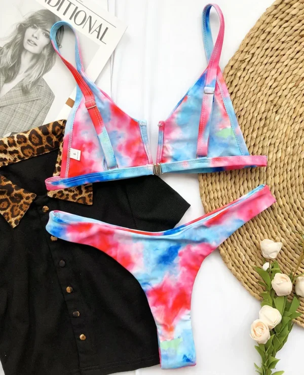 Denim Splice” Bikini Elvaio — 3 Bold Shades of Perfect Fit & Confident Summer Style for Modern Women