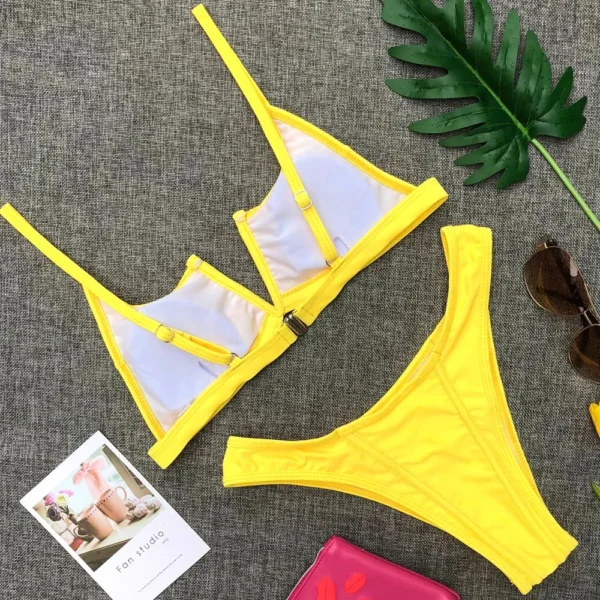 Denim Splice” Bikini Elvaio — 3 Bold Shades of Perfect Fit & Confident Summer Style for Modern Women