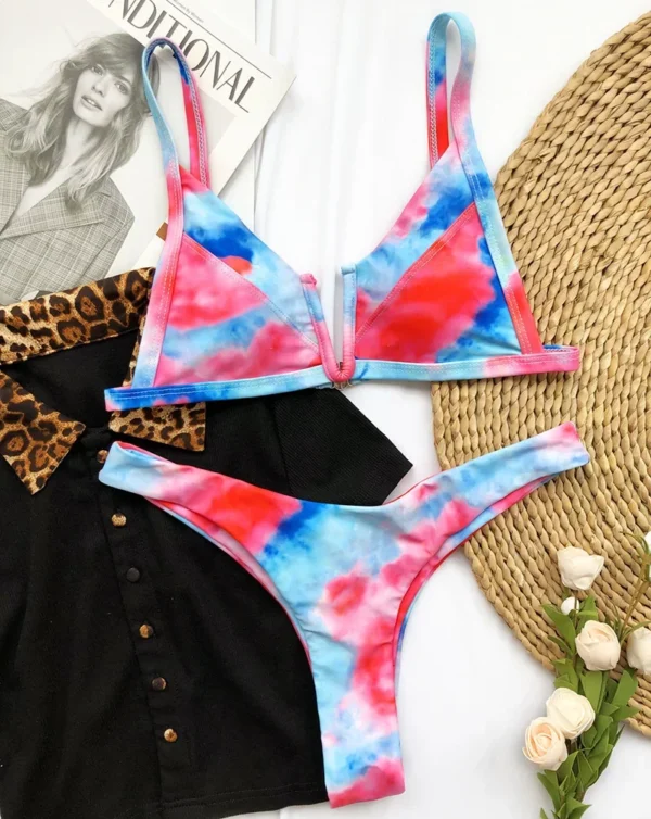 Denim Splice” Bikini Elvaio — 3 Bold Shades of Perfect Fit & Confident Summer Style for Modern Women