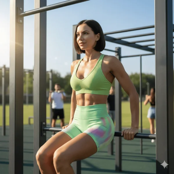 Aurora Rainbow High-Waist Seamless Biker Shorts Elvaio – 4 Vibrant Prints of Color & Confidence