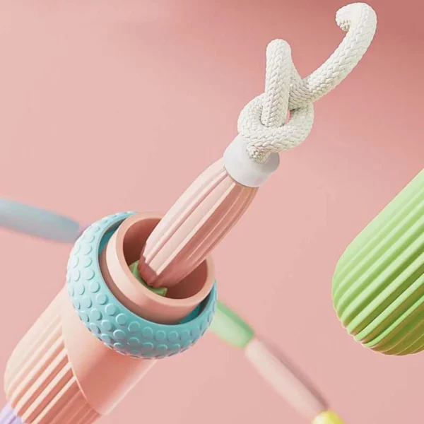 Elvaio Bamboo-Style Soft Beaded Jump Rope