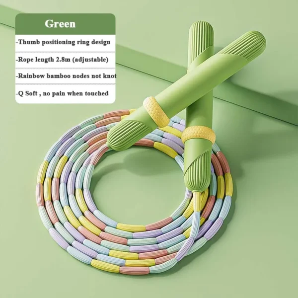 Elvaio Bamboo-Style Soft Beaded Jump Rope