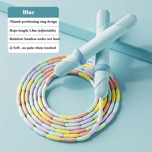 Elvaio Bamboo-Style Soft Beaded Jump Rope