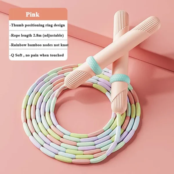 Elvaio Bamboo-Style Soft Beaded Jump Rope