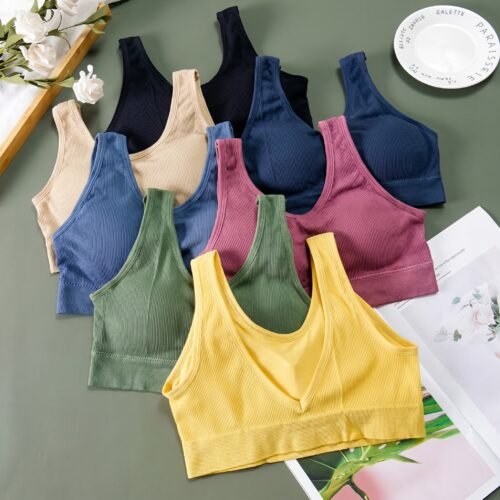 Women's Ribbed Crop Tank Top – Seamless Everyday Comfort and Support