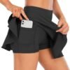 Cloud Rise Pocket Tennis Skort – High Waist Athletic Skirt with Built-In Shorts and Pockets